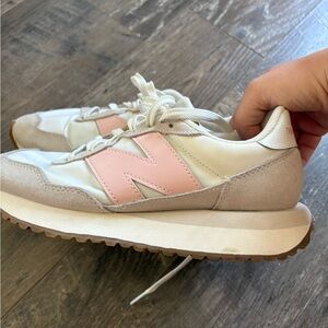 New Balance Light Pink and Cream 237s